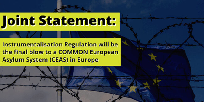Featured-news-Joint Statement NGOs call on Member States Agreeing on the Instrumentalisation Regulation will be the Final Blow to a COMMON European Asylum System (CEAS) in Europe-1